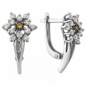 Серебряные серьги с камнями 31538