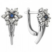 Серебряные серьги с камнями 31840