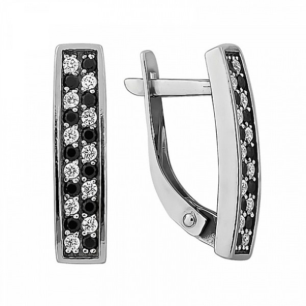 Серебряные серьги 335091