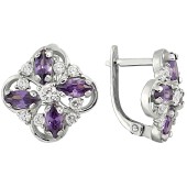 Серьги серебряные с камнями арт. 39749
