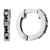 Серебряные серьги конго с фианитами маленькие сережки, арт. 39752