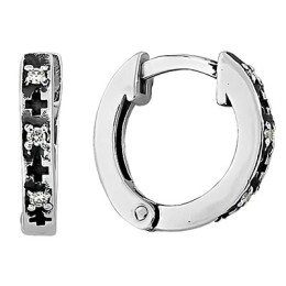 Серебряные серьги с фианитами 39752