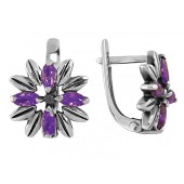 Серьги из серебра с камнями арт. 41205