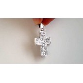 Серебряный крестик с фианитами арт. 52523