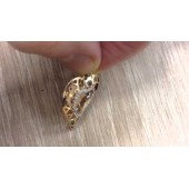 Золотой кулон сердце с иконой святая Любовь