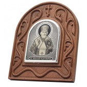 Икона настольная резная Николай Чудотворец
