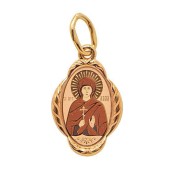 Золотая подвеска иконка Алла святая