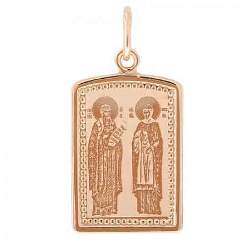 Золотая иконка Петр и Феврония, покровители семьи
