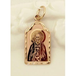 Золотая мужская подвеска Сергий Радонежский 16042