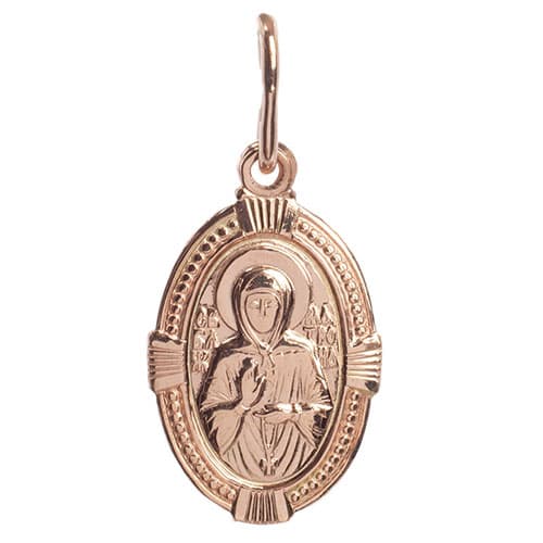 Золотая подвеска икона святая Матрона 16015