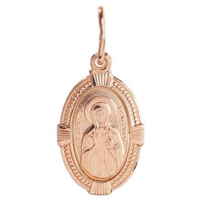 Золотая подвеска икона святая Татьяна 16481