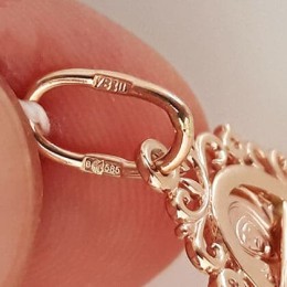 Золотая подвеска Матрона иконка с фианитами 16565