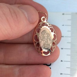 Золотой кулон Ангел Хранитель 16668