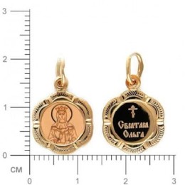 Женская золотая подвеска Ольга святая 16898