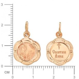 Женская золотая подвеска Анна святая 16900