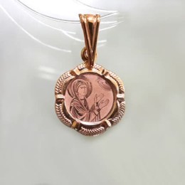 Женская золотая подвеска Анна святая 16900