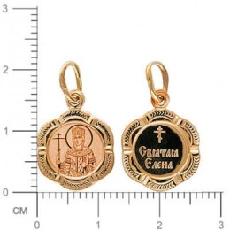 Женская золотая подвеска Елена святая 16902