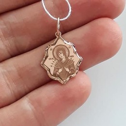 Золотая подвеска иконка Семистрельная Божья Матерь 16915