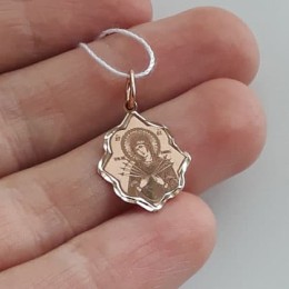 Золотая подвеска иконка Семистрельная Божья Матерь 16915