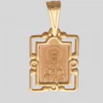 Подвеска золотая икона святитель Николай Чудотворец