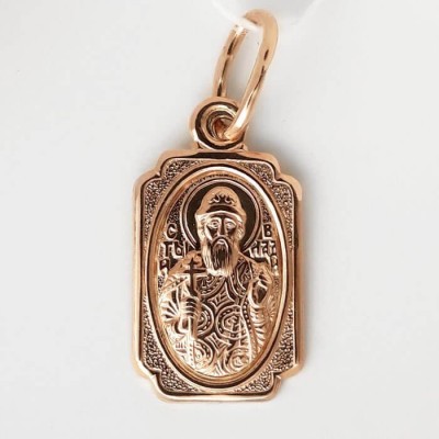 Золотая подвеска икона святой Владимир 17695