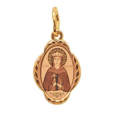 Золотая женская подвеска православная Александра 30679