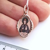 Золотая подвеска с именем иконка святая Ольга