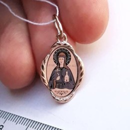 Золотая подвеска с именем иконка святая Ольга 32535