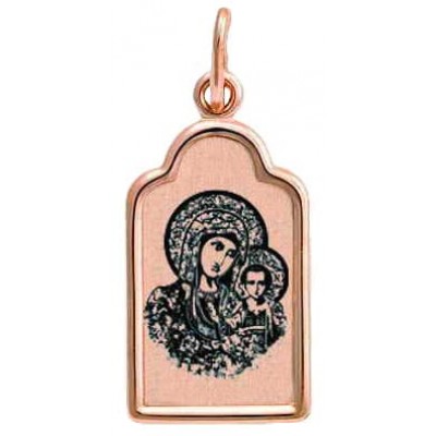 Золотая подвеска икона Казанская 35895
