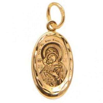 Золотая подвеска икона святая Вера 36479