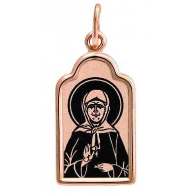 Золотая подвеска икона святая Матрона Московская 36724