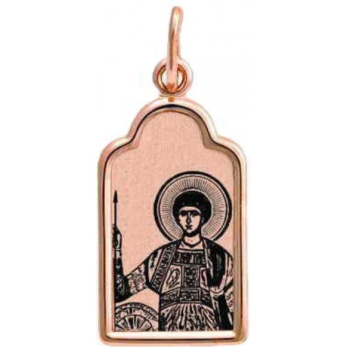 Золотая подвеска мужская святой Георгий Победоносец 36784