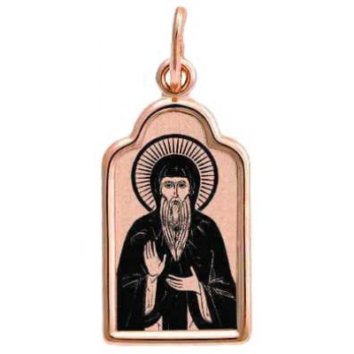 Золотая мужская подвеска иконка святой Олег 36785