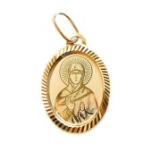 Золотая икона нательная с именем Анна, арт. 39719