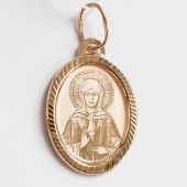 Золотая подвеска Матрона иконка арт. 39728