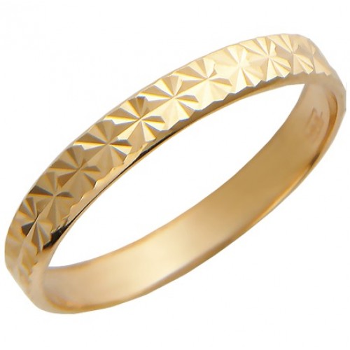 Золотое кольцо алмазные грани 17350