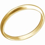 Золотое кольцо обручальное из желтого золота