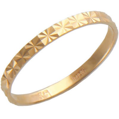 Золотое кольцо алмазные грани 17526