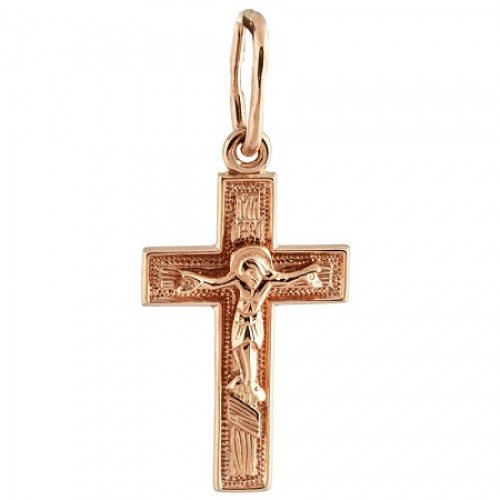 Подвеска золотой крестик православный 45519